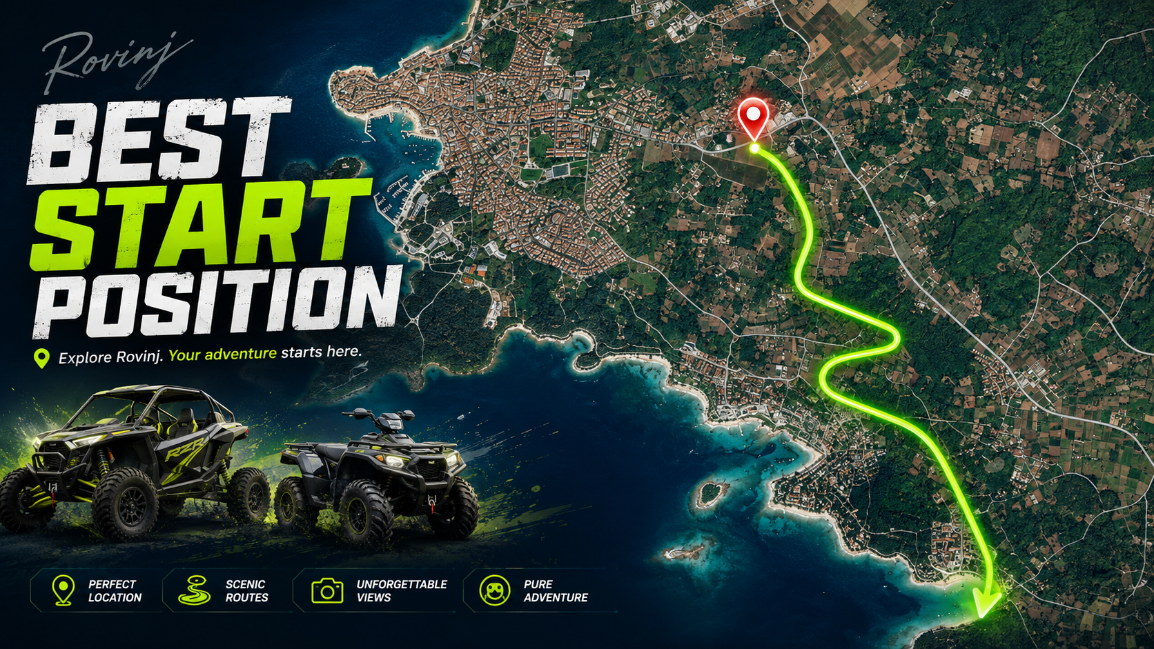 Quad and Buggy Rental Best Starting Point Map Rovinj