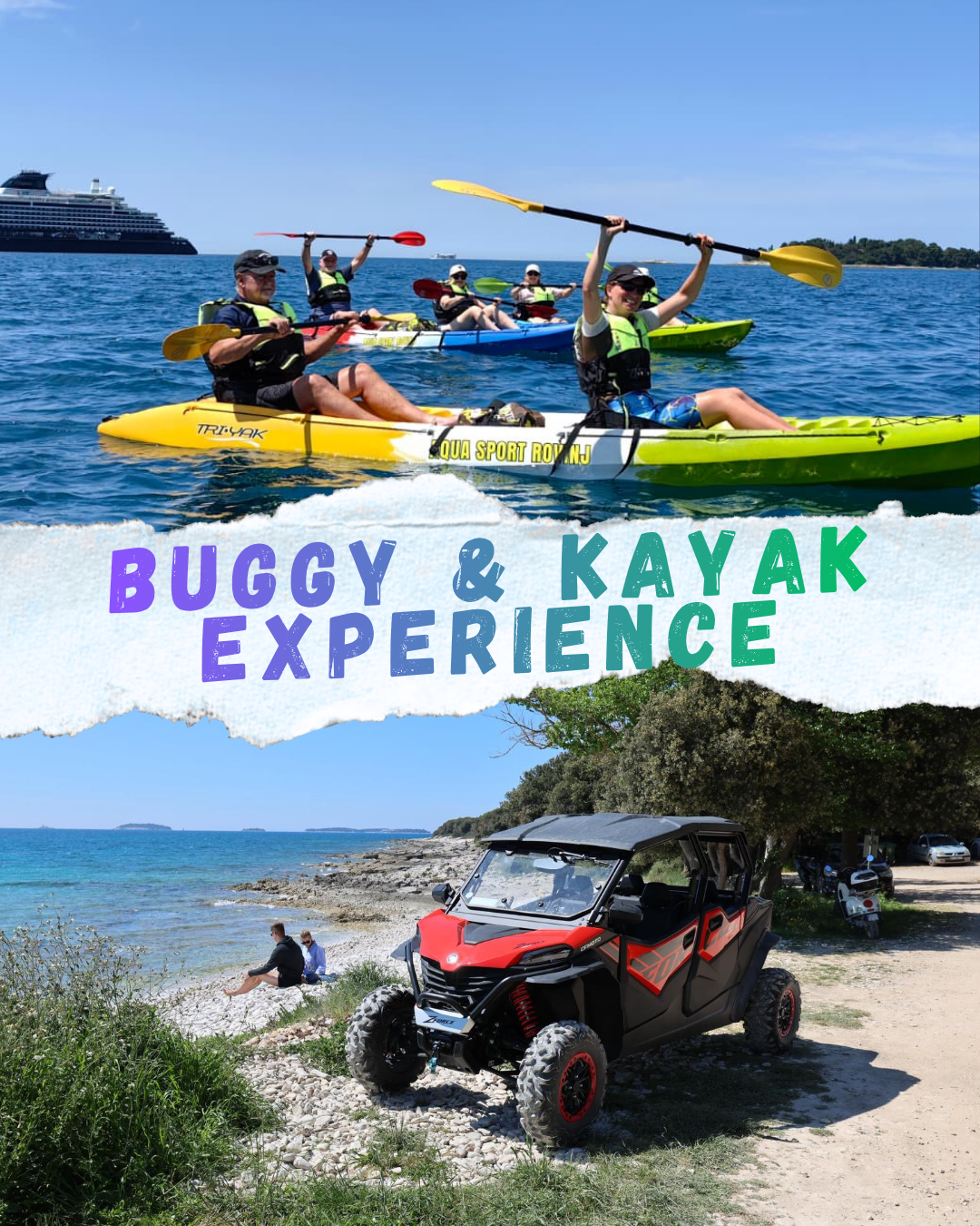 Buggy + Kayak Tour Rovinj Land and Sea Package